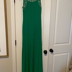Green formal gown